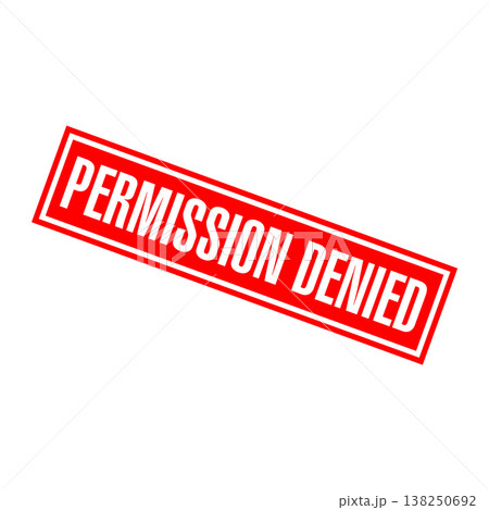 Permission Denied Letter Rubber Stamp Vector Design Template Permission Denied Letter Rubber Stamp Vector Design Template 138250692