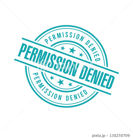 Permission Denied Letter Rubber Stamp Vector Design Template Permission Denied Letter Rubber Stamp Vector Design Template 138250709