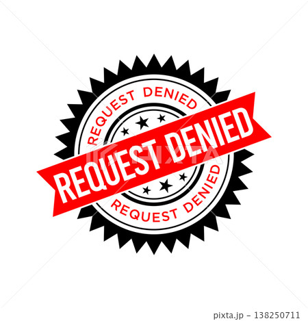 Request Denied Letter Rubber Stamp Vector Design Template Request Denied Letter Rubber Stamp Vector Design Template 138250711