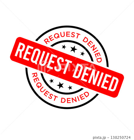 Request Denied Letter Rubber Stamp Vector Design Template Request Denied Letter Rubber Stamp Vector Design Template 138250724