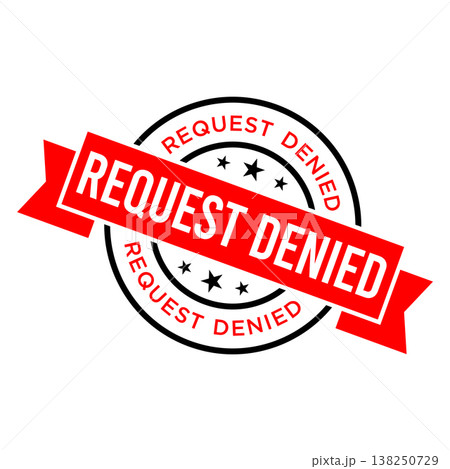 Request Denied Letter Rubber Stamp Vector Design Template Request Denied Letter Rubber Stamp Vector Design Template 138250729