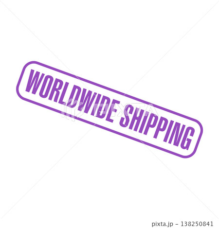 Worldwide Shipping Letter Rubber Stamp Vector Design Template 138250841