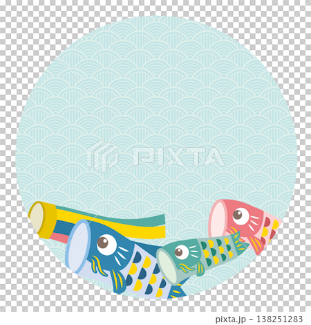 鯉のぼりのこどもの日フレーム　端午の節句 138251283