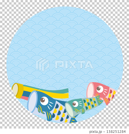 鯉のぼりのこどもの日フレーム　端午の節句 138251284