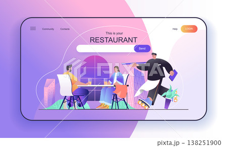 This is your Restaurant concept for landing page This is your Restaurant concept for landing page 138251900