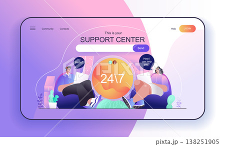 This is your Support Center concept for landing page 138251905