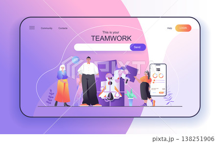 This is your Teamwork concept for landing page This is your Teamwork concept for landing page 138251906