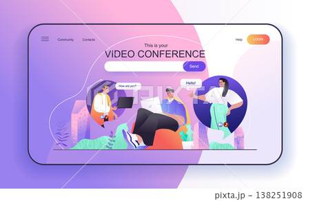 This is your Video Conference concept for landing page 138251908