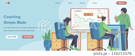 Coaching Simple Made web banner concept Coaching Simple Made web banner concept 138252076