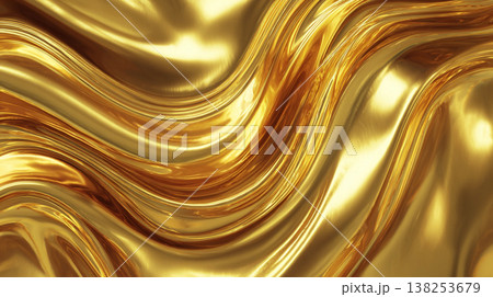 金色の光沢のある背景　AI画像 138253679