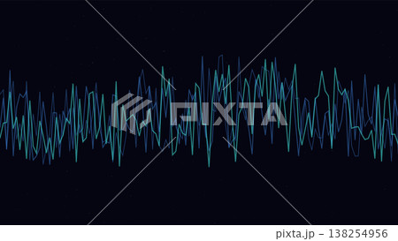 Blue Cyan Audio Spectrum Wave Background 138254956
