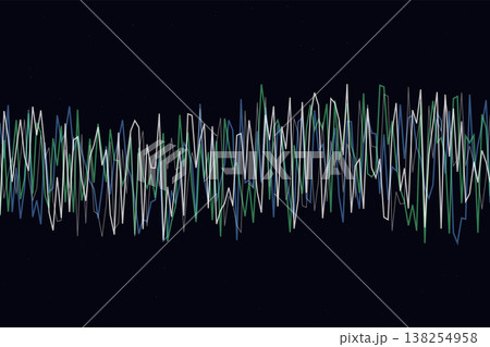 Cyan White Digital Sound Wave Background 138254958