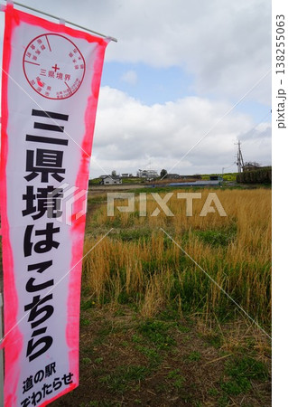 埼玉県加須市と群馬県板倉町と栃木県栃木市の三県境周辺の風景 138255063
