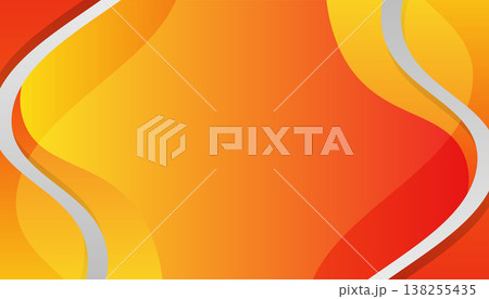 Abstract Orange and Yellow Wavy Background 138255435