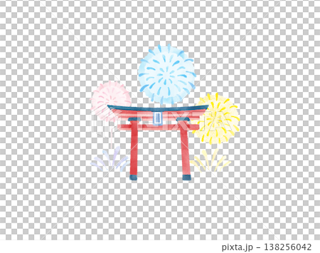 鳥居 花火 カラフル 水彩 イラスト かわいい デフォルメ 夏 夏祭り 神社 観光 素材 鳥居 花火 カラフル 水彩 イラスト かわいい デフォルメ 夏 夏祭り 神社 観光 素材 138256042
