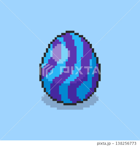 Pixel art Easter Egg game asset design 138256773