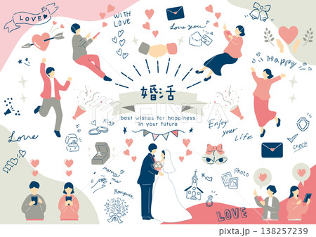 新しい出会いを探す男女 新しい出会いを探す男女 138257239