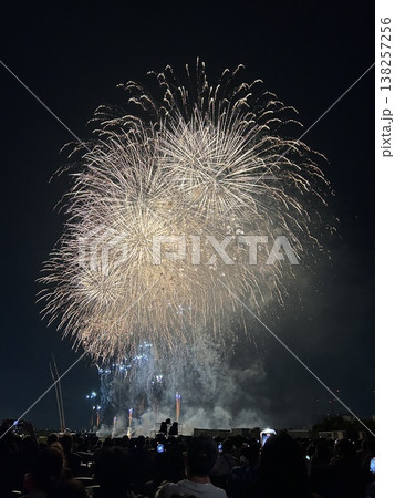 第50回江戸川花火大会の打ち上げ花火 138257256