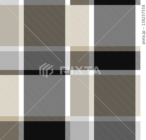 Patchwork Plaid Pattern Design Neutral Tones Fashion Textile Repeat for Apparel 138257558