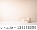 ナチュラルベージュのプロダクトディスプレイ背景 138258359