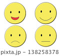 ぷっくりでシンプルな表情アイコンセット立体 138258378