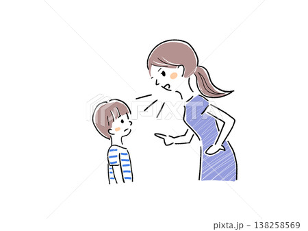 怒る母親 138258569