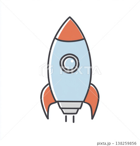 ロケットの可愛いイラスト 138259856