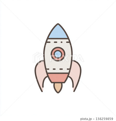 カラフルなロケットのイラスト 138259859