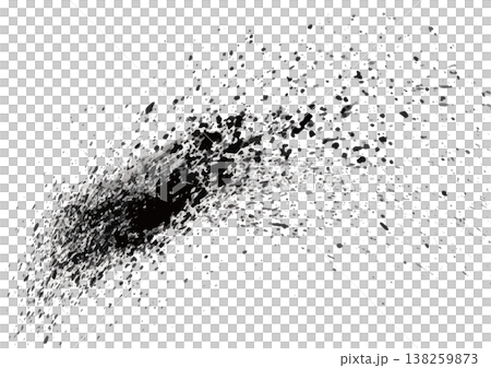 A splash of ink from the bottom left to the top right. A splash of ink from the bottom left to the top right. 138259873