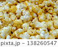 Heap of yellow seasoned popcorn 138260547