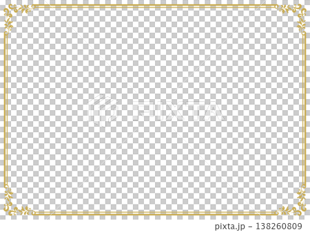 A luxurious gold decorative frame. A luxurious gold decorative frame. 138260809