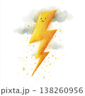 雷が落ちる天気のイラスト 138260956