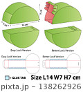 Semicircle Food Box Dieline Template 138262926