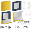 Square Frame Box with Sleeve Dieline Template 138262929