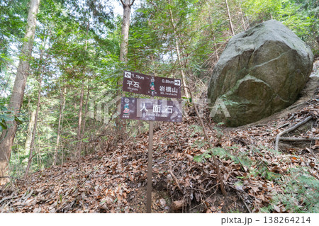 岩橋山の人面石(金剛生駒紀泉国定公園) 岩橋山の人面石(金剛生駒紀泉国定公園) 138264214