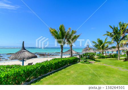 モーリシャスのとても美しいビーチ風景 モーリシャスのとても美しいビーチ風景 138264501