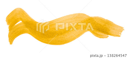 yellow watercolor background. Artistic hand paint. Isolated on transparent background. 138264547