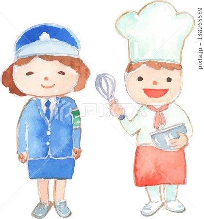 職業体験をする子どものイラスト 138265589