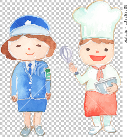 職業体験をする子どものイラスト 138265589