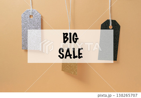 Exciting Big Sale with Glittery Price Tags Exciting Big Sale with Glittery Price Tags 138265707