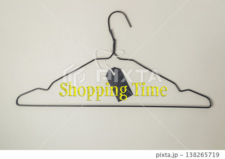 Shopping Time Stylish Black Hanger with Tag 138265719