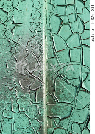 Cracked Teal Paint with Open Center, Weathered Grunge Texture Ba Cracked Teal Paint with Open Center, Weathered Grunge Texture Ba 138266031