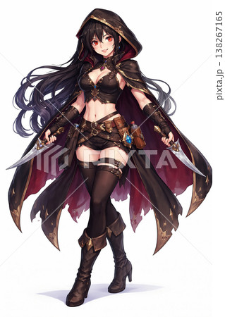 盗賊女性立ち絵　TRPG立ち絵　素材 138267165
