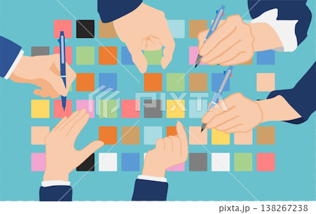 Illustration of a brainstorming session 138267238