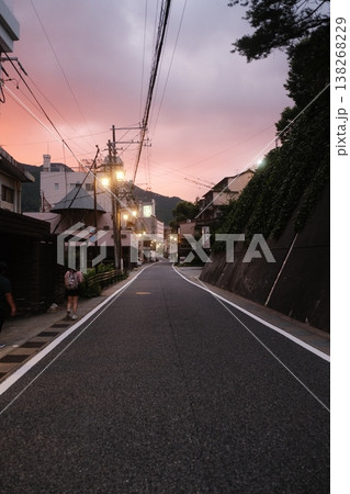 Twilight Ascent Through Residential Japanese Streets Twilight Ascent Through Residential Japanese Streets 138268229
