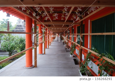 Kyoto Pathway With Paper Cranes Display Kyoto Pathway With Paper Cranes Display 138268291