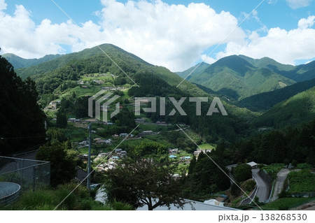 Remote Japanese Village Amidst Lush Green Hills Remote Japanese Village Amidst Lush Green Hills 138268530