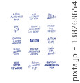 World Autism Awareness Day saying hand drawn set 138268654