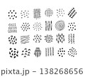 Hand drawn abstract black pattern elements set 138268656