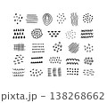 Hand drawn abstract black pattern elements set 138268662